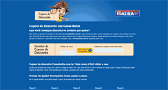 Desktop Screenshot of cupomdedesconto.casasbahia.com.br