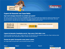 Tablet Screenshot of cupomdedesconto.casasbahia.com.br